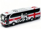White-Red England National Football Team Diecast Coach Bus Toy