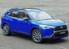 Blue 1:18 Scale Diecast 2022 Toyota Corolla Cross SUV Model