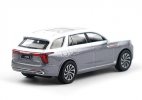 White-Gray 1:64 Scale Diecast Hongqi E-HS9 SUV Model