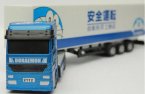 Kids White-Blue Pull-Back Function Doraemon Container Truck Toy