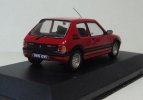 Red 1:43 Scale Diecast 1984 Peugeot 205 GTI 1.6 Model