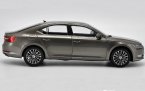 White / Brown / Silver/ Gray Diecast Skoda New Superb Model