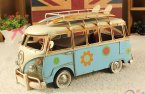 Blue / Green / Red / Pink Handmade Tinplate VW Bus Model