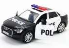 Black 1:36 Scale Kids Police Diecast Audi Q8 SUV Toy