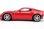 Red 1:18 Scale Bburago Diecast Alfa Romeo 8C Model