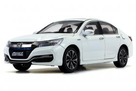 1:18 Scale White Diecast Honda Accord Sport Hybrid Model