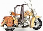 Yellow 1:6 Scale Vintage Tinplate 1957 Indian Motorcycle Model