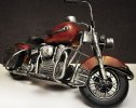 Wine Red Tinplate Handmade Medium Scale Harley Davidson