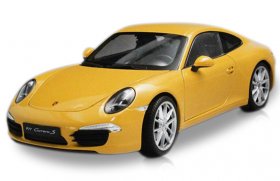 Black / Red / Yellow 1:18 Welly Diecast Porsche 911 Carrera S