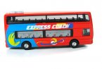 Red / Pink / Green Alloy Double Decker Tour Bus