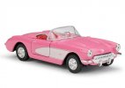 1:36 Scale Pink Welly Diecast 1957 Chevrolet Corvette Toy