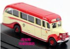 Mini Scale White-Red Oxford Die-Cast Bedford OB Bus Model