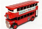 Red 13 Inch Private 27 Retro London Double Decker Bus Model