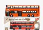 Orange Tiny Diecast Volvo B8L MCV Double Decker Bus Model