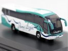 White-Green Mini Scale Oxford Die-cast Plaxton Elite Bus Model