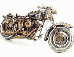 Tinplate 1:6 Scale Bronze Vintage Indian Motorcycle Model