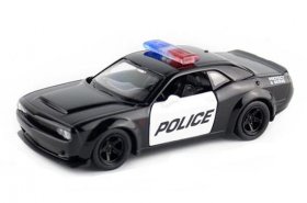 Black Kids Police 1:36 Diecast Dodge Challenger SRT Demon Toy