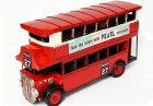 Red 13 Inch Private 27 Retro London Double Decker Bus Model