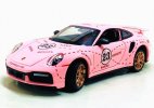 Blue / Pink 1:24 Scale Diecast Porsche 911 Turbo S Car Toy