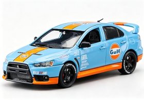 Blue 1:43 Scale Gulf Diecast Mitsubishi Lancer Evolution X Model