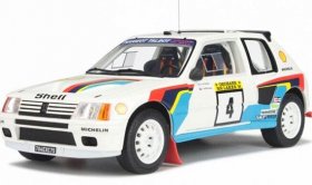 White 1:18 Scale OTTO Diecast Peugeot 205 Model