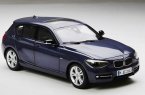 Deep Blue / Brown Paragon 1:18 Scale Diecast BMW 1 Series Model