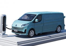 Blue 1:40 Scale Diecast Foton e-View Grand Van Model