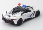1:32 Kids Black / White Police Diecast Lykan Hypersport Car Toy