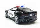 Black 1:32 Scale Kids Police Diecast Jaguar F-Type Toy