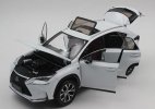 1:18 Scale Silver / Blue / White Diecast Lexus NX200t Model