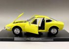 Yellow 1:24 Scale Whitebox Diecast 1970 Opel GT 1900 Model