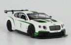 White 1:32 Scale Kids Diecast Bentley Continental GT3 Toy