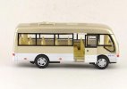 Kids Champagne / Creamy Diecast Toyota Coaster Coach Bus Toy