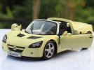 Blue / Yellow 1:18 Welly Diecast 2001 Opel Speedster Model