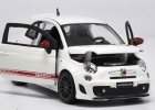 White 1:24 Scale Bburago Diecast Fiat Abarth 500 Model