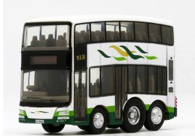 Mini Scale White NLB Diecast MAN A95 Double Decker Bus Model