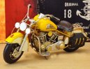 Yellow Tinplate 1:5 Large Scale Vintage Indian Motorcycle Model