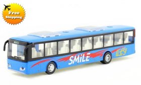 Kids Red / White / Blue Diecast City Bus Toy