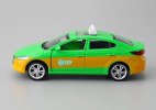 1:43 Scale Green Kids Diecast 2016 Hyundai Elantra Taxi Car Toy