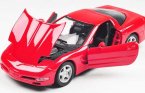 Red / Black 1:24 Scale Welly Diecast 1999 Chevrolet Corvette