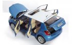 Blue / Red / Orange 1:18 Scale Diecast Skoda Fabia Model