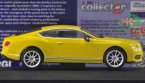 White / Yellow 1:43 Diecast Bentley Continental GT V8 Model