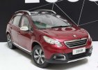 Red / White / Brown 1:18 Scale Diecast Peugeot 2008 SUV Model