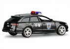 Black 1:36 Scale Kids Diecast Audi RS6 Avant Police Car Toy