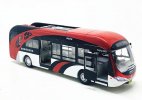 1:43 Scale Red-White Diecast Yinlong Beijing City Bus Toy