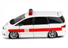 White-Red 1:32 Kids Ambulance Diecast Toyota Estima MPV Toy