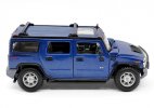 Yellow / Blue 1:27 Scale Maisto Diecast 2003 Hummer H2 Model