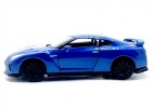 White / Blue 1:32 Scale Kids Diecast Nissan GR-R R35 Toy