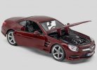 Black / Wine Red 1:24 Scale Bburago MERCEDES-BENZ SL500