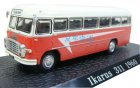 Red-White 1:72 Scale Atlas Die-Cast Ikarus 311 1960 Bus Model